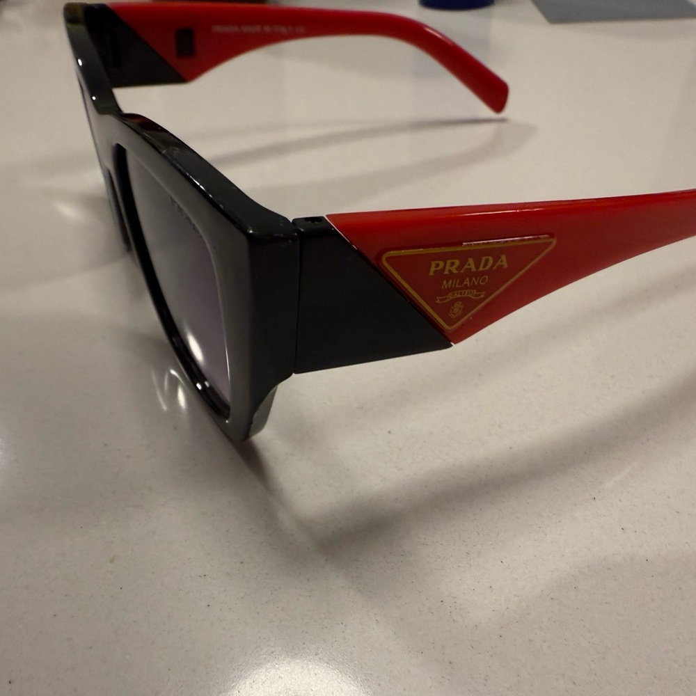 Prada Red and Black Sunglasses